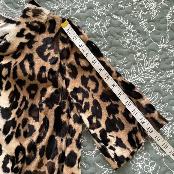 Trina Turk Faux Leopard Roll-Neck 1/2-Sleeve Top - Picture 7 of 7